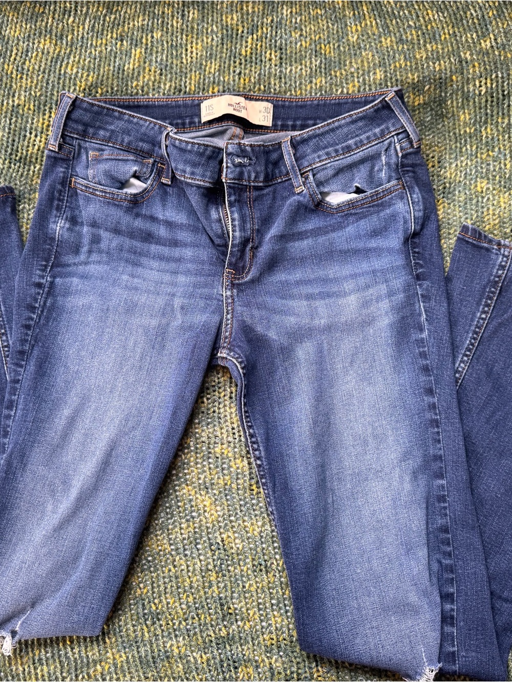 Women's Hollister Mid Wash Blue Stretch Bootcut Jeans